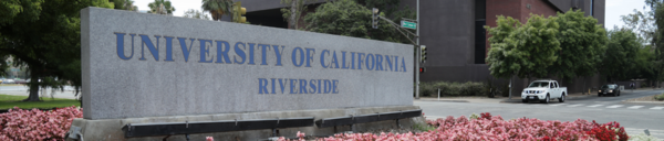 UC Riverside sign